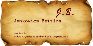 Jankovics Bettina névjegykártya